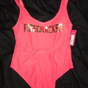 High cut one piece swimsuit